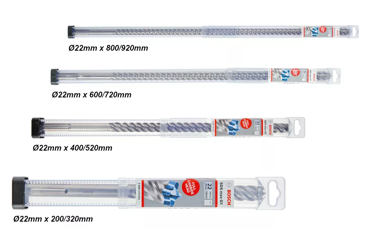 Forêt à béton Ø22mm SDS-max-8X BOSCH